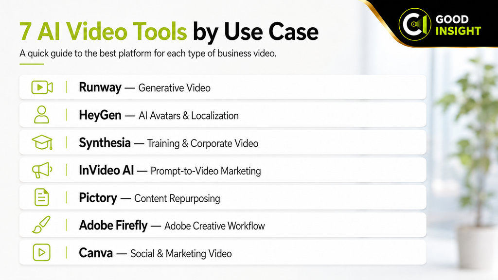 AI video tools for small business by use case